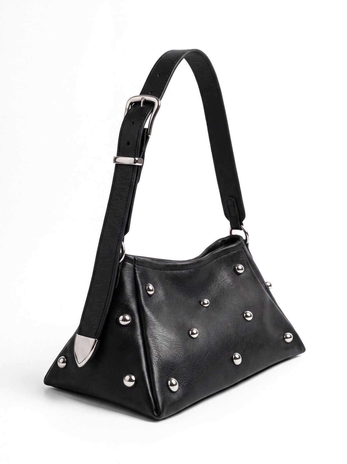 Сумка FOLD чорна з металевими півсферами