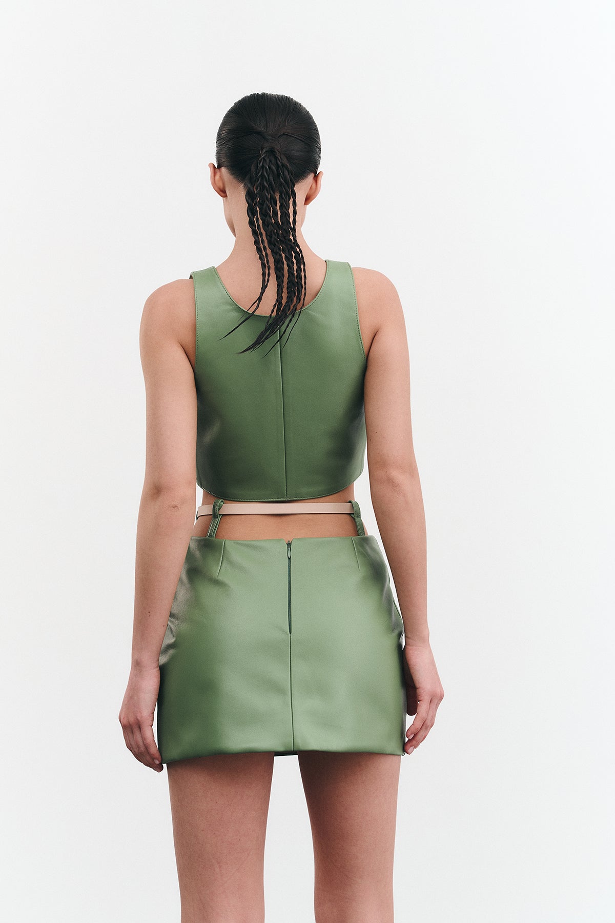 Спідниця THEA з поясом зелена